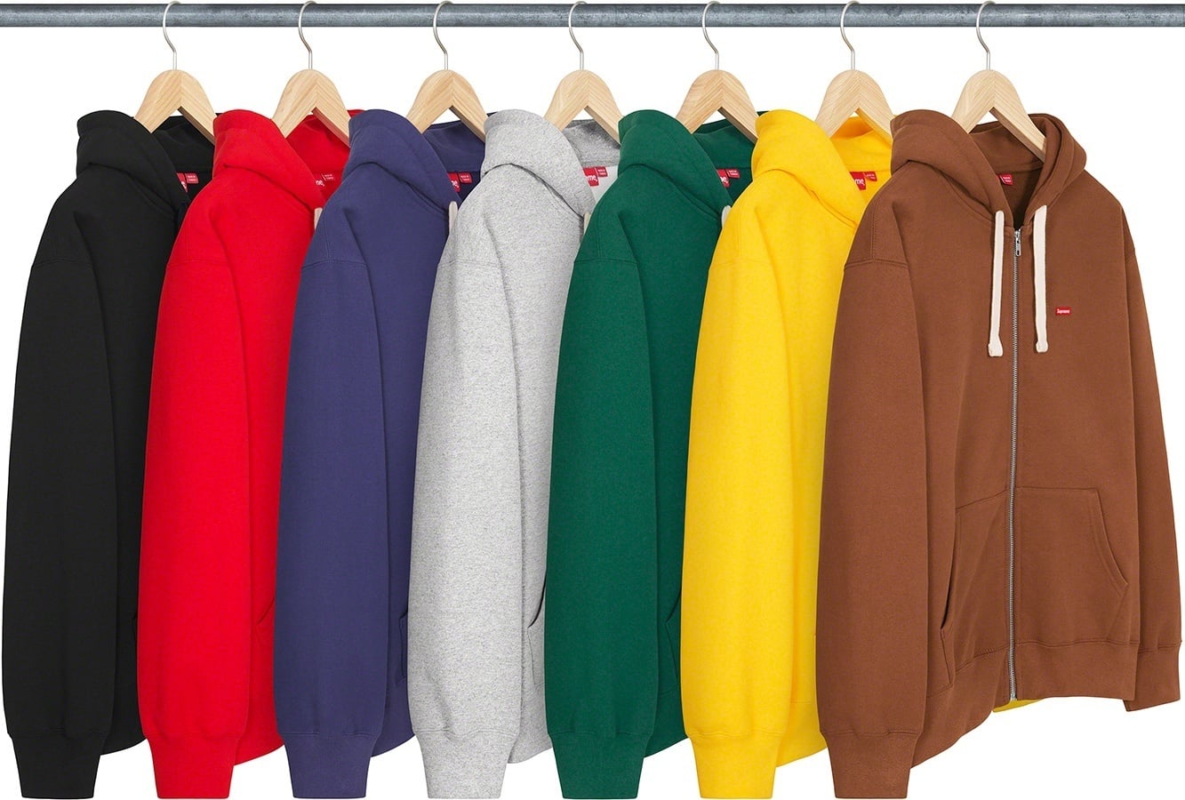 Small Box Drawcord Zip Up Hooded Sweatshirt